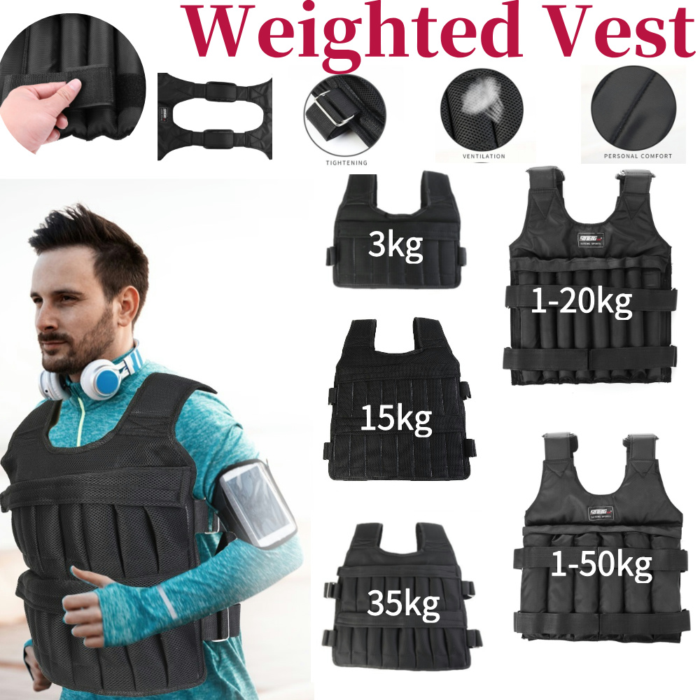 Running Gear Jacket - Gilet Ponderato Regolabile 3/15/35kg per Allenamento,