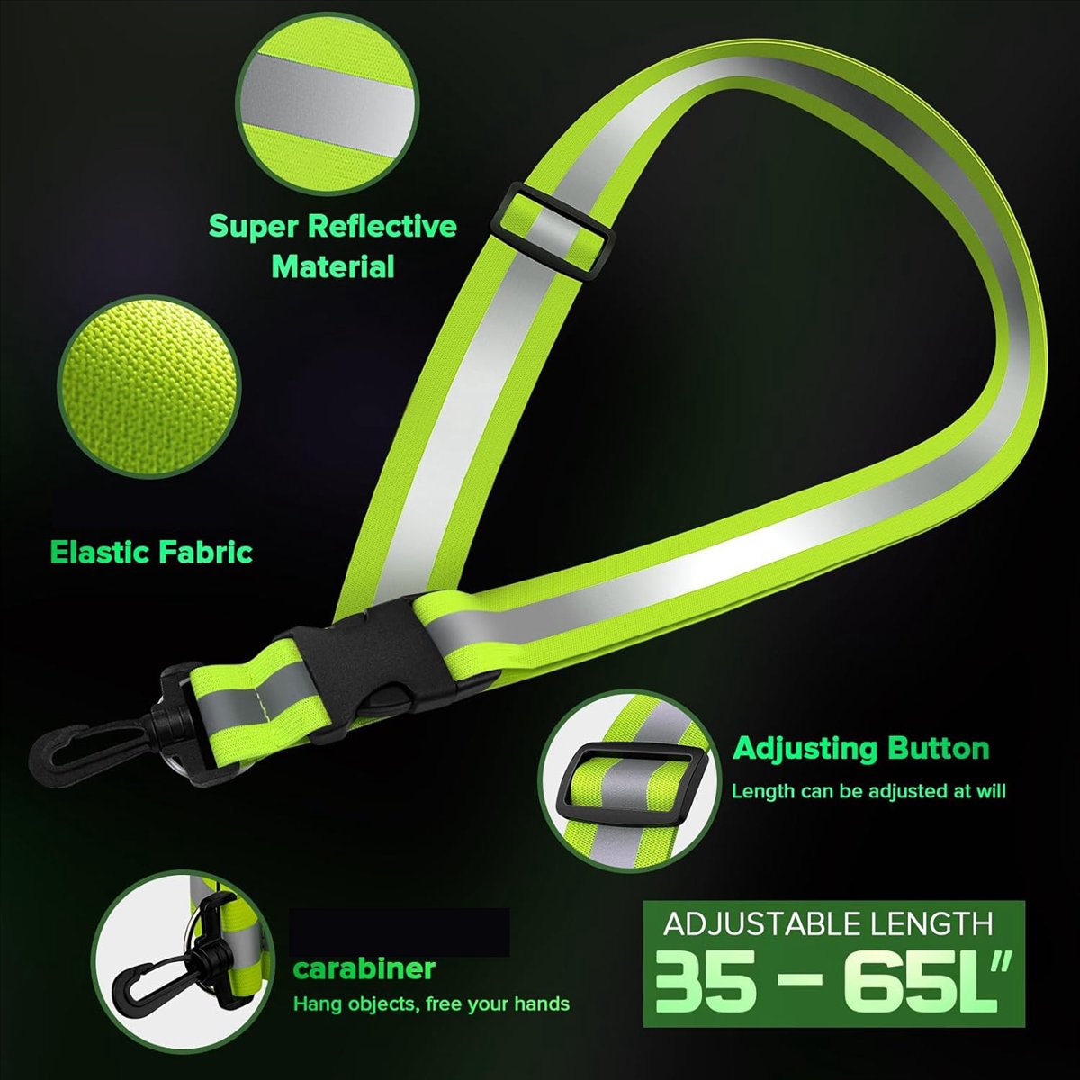 Running Gear At Night - Fascia Riflettente ABXY per Camminare di