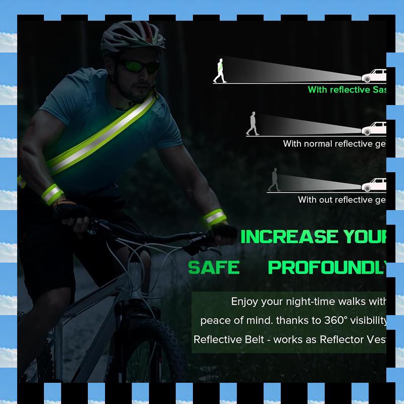 Running Gear At Night - Fascia riflettente ABME 2X per camminare